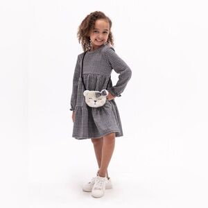 🌸 New Rare Edition Girls Long Sleeve Knit Dress w/Bag Set - Fall - Size 3t
